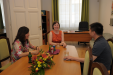Shanghai Nemzetközi Tanulmányok Egyetem delegációjának látogatása a Konfuciusz Intézetben (2012.08.04)